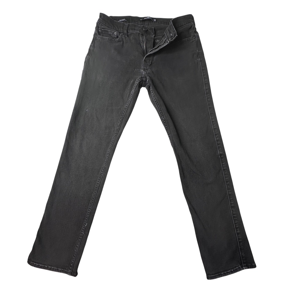 Hollister Jeans Mens 32x32 (31x28) Black Slim Straight Advanced Stretch Denim